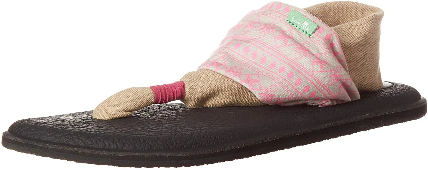 Sanuk Yoga Sling 2 Prints Abbot Kinney Tan Sandals - Women's