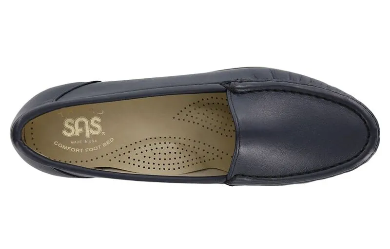 SAS WOMEN Simplify Slip On Loafer Navy Made in USA Brandy's Shoes