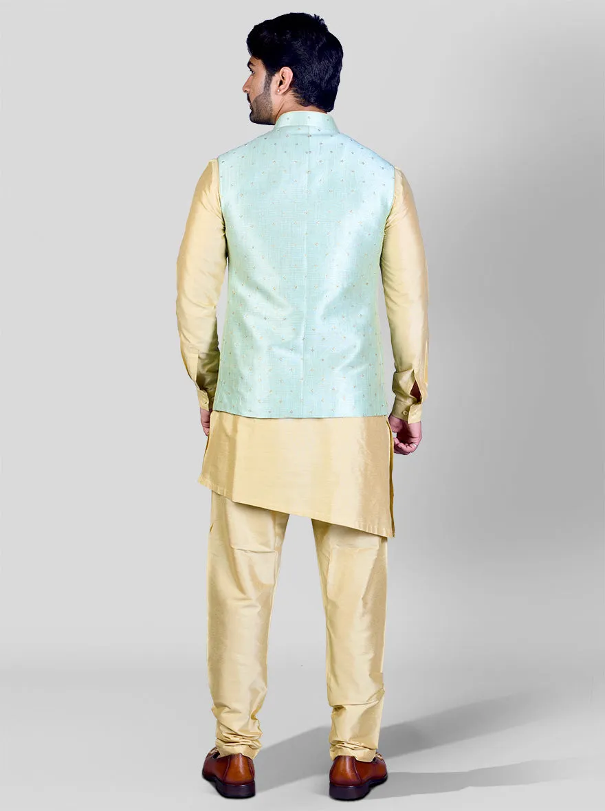 Sea Green Bandhgala Jacket | Azania