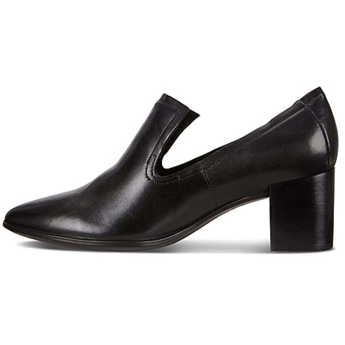 Shape 45 Full Grain Leather Women's Slip-On Block Heel Shoes