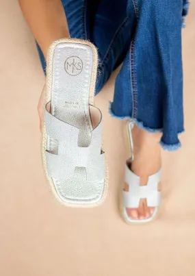 Silver Wedge Sandals