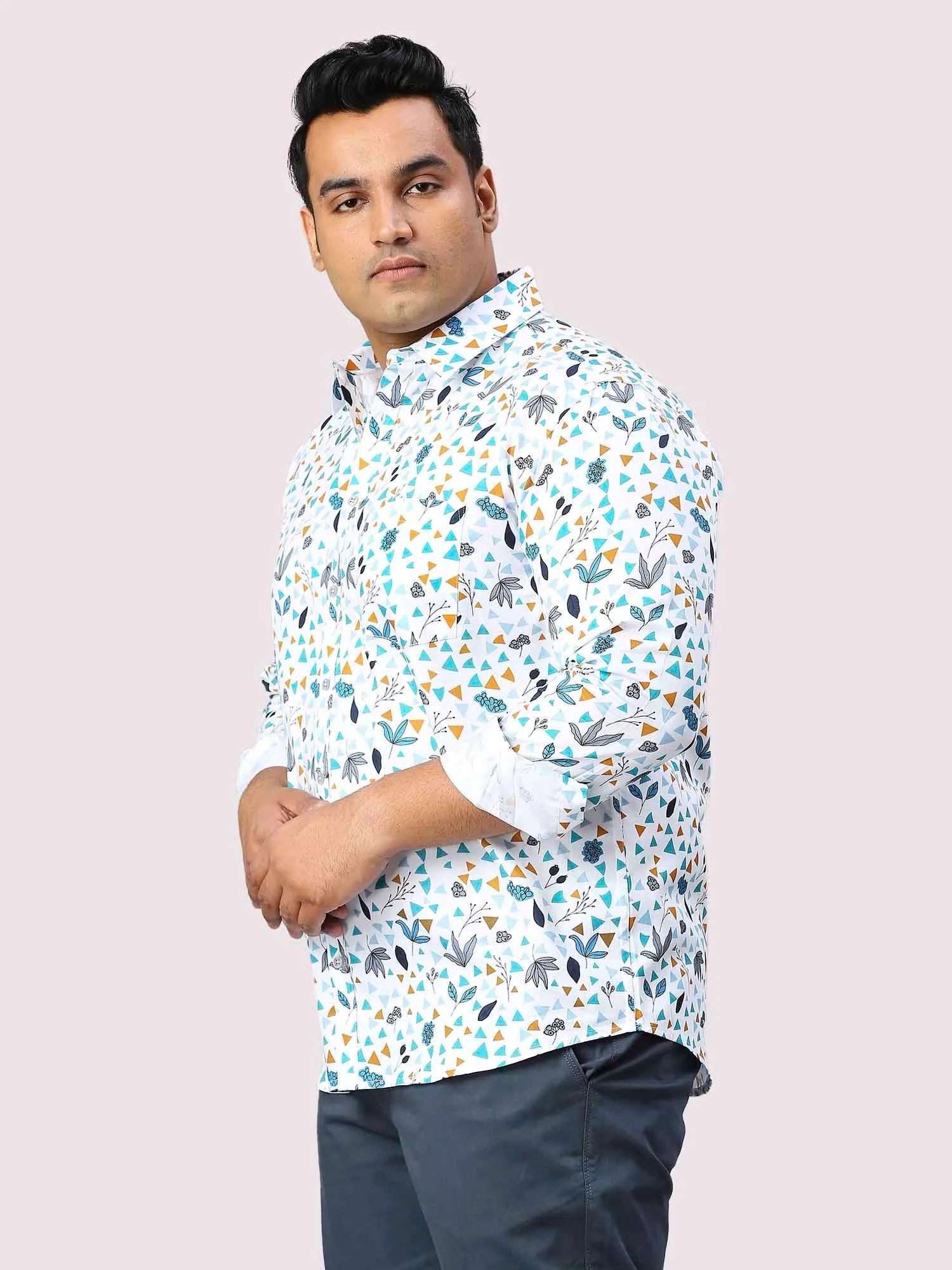 Skytale Digital Printed Full Sleeve Shirt Men's Plus Size