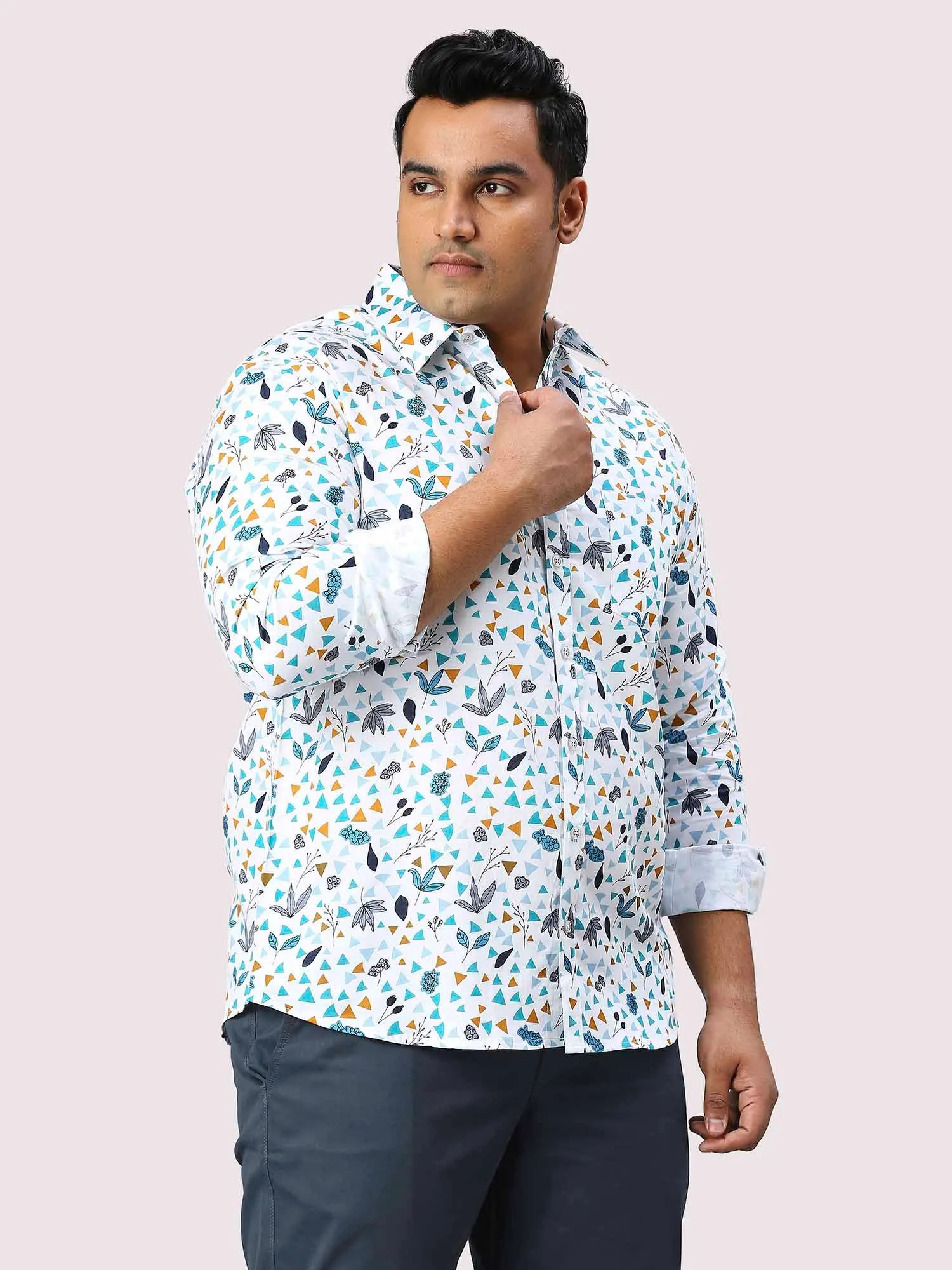 Skytale Digital Printed Full Sleeve Shirt Men's Plus Size