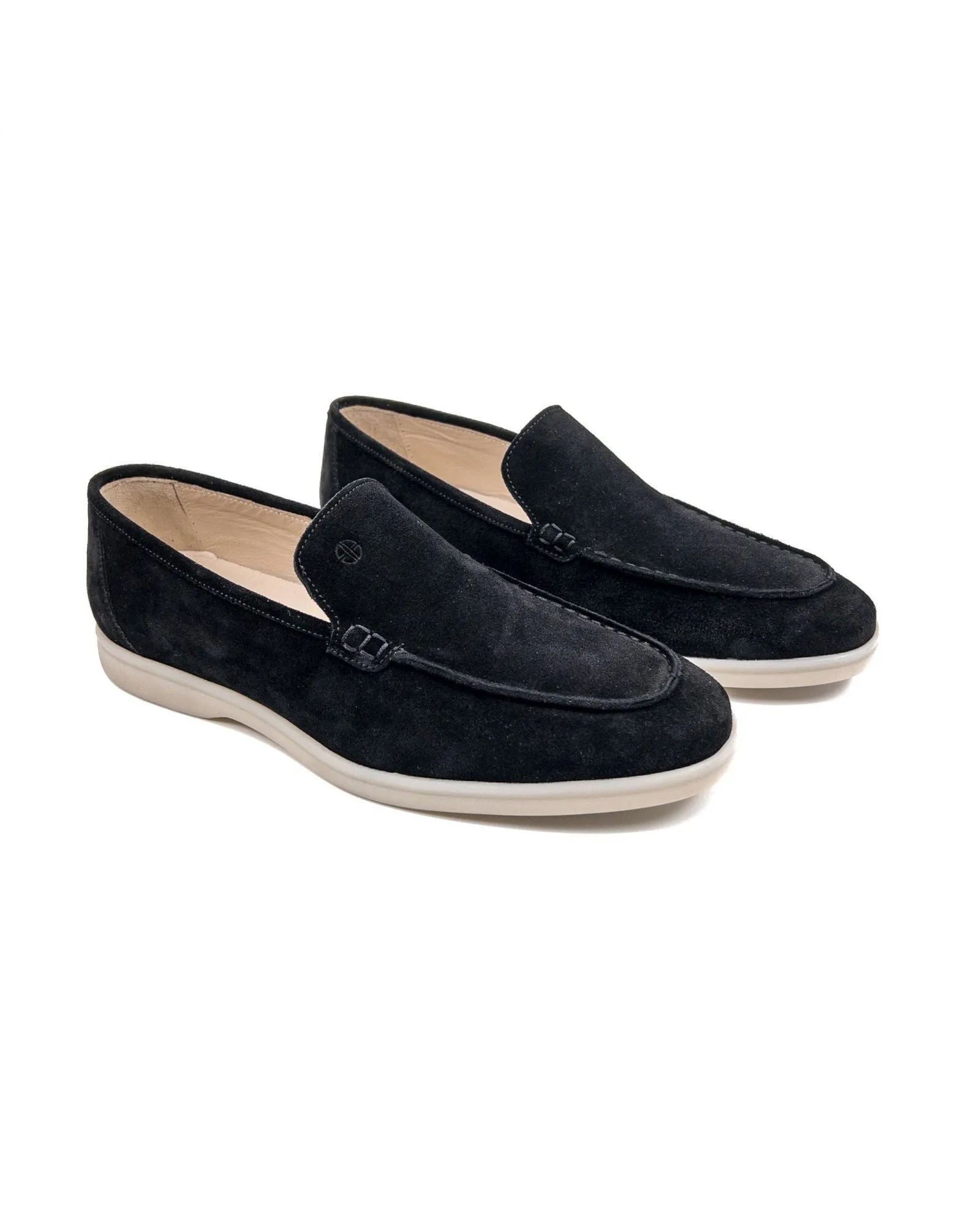 T-Allegro Black Genuine Suede Leather Men's Loafers