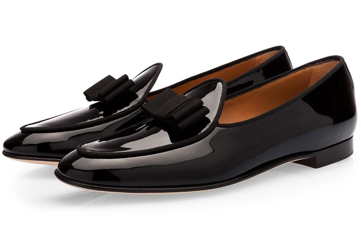 TANGERINE 3 PATENT BLACK BELGIAN LOAFERS