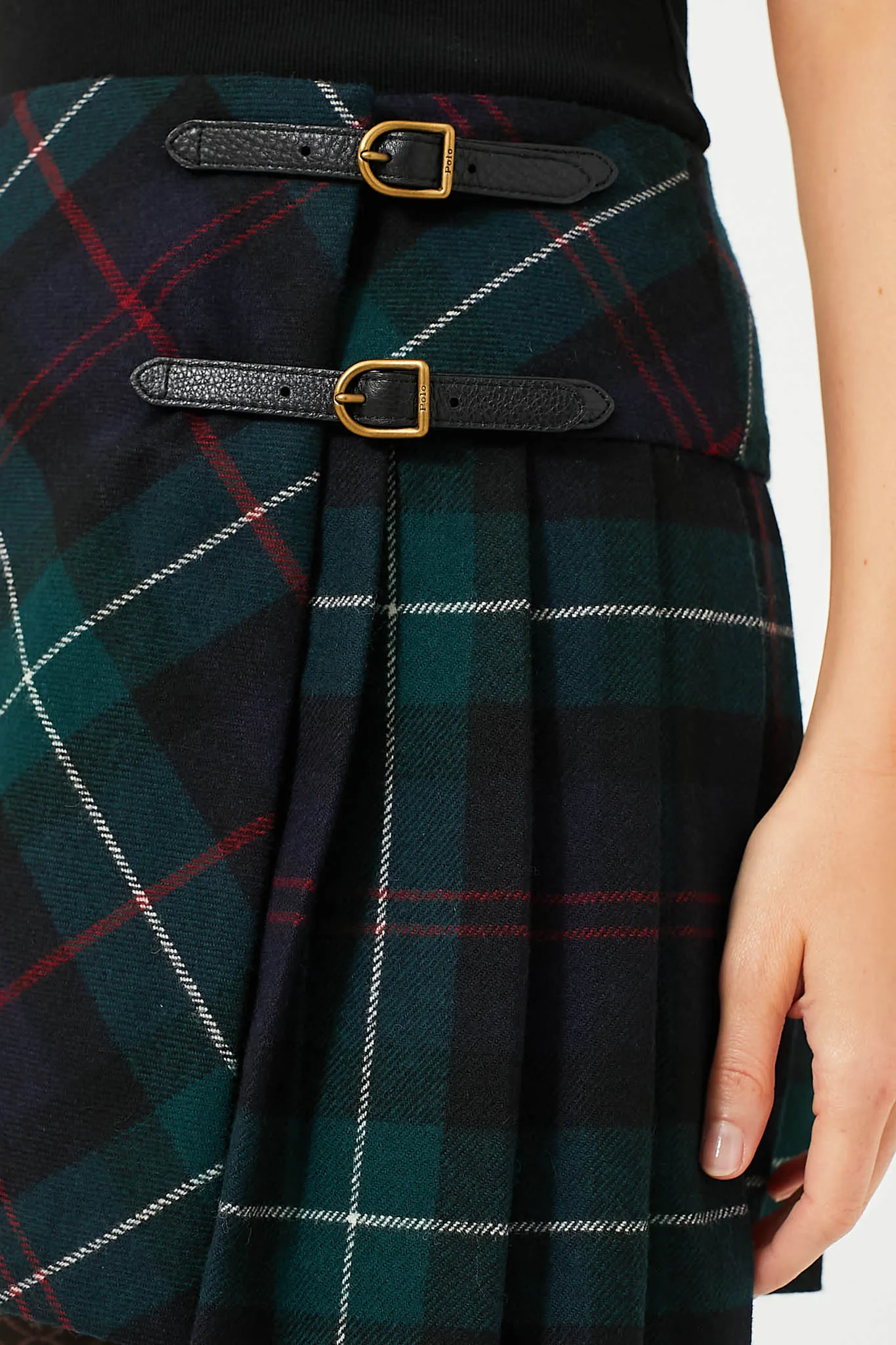 Tartan Twill Mini Wrap Skirt