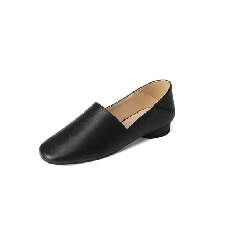 TAVIMART  -  Woman Flats Cow Leather Basic StyleRound Toe Ballet Shoes Slip On Woman Soft Flats Spring Autumn Casual Loafers