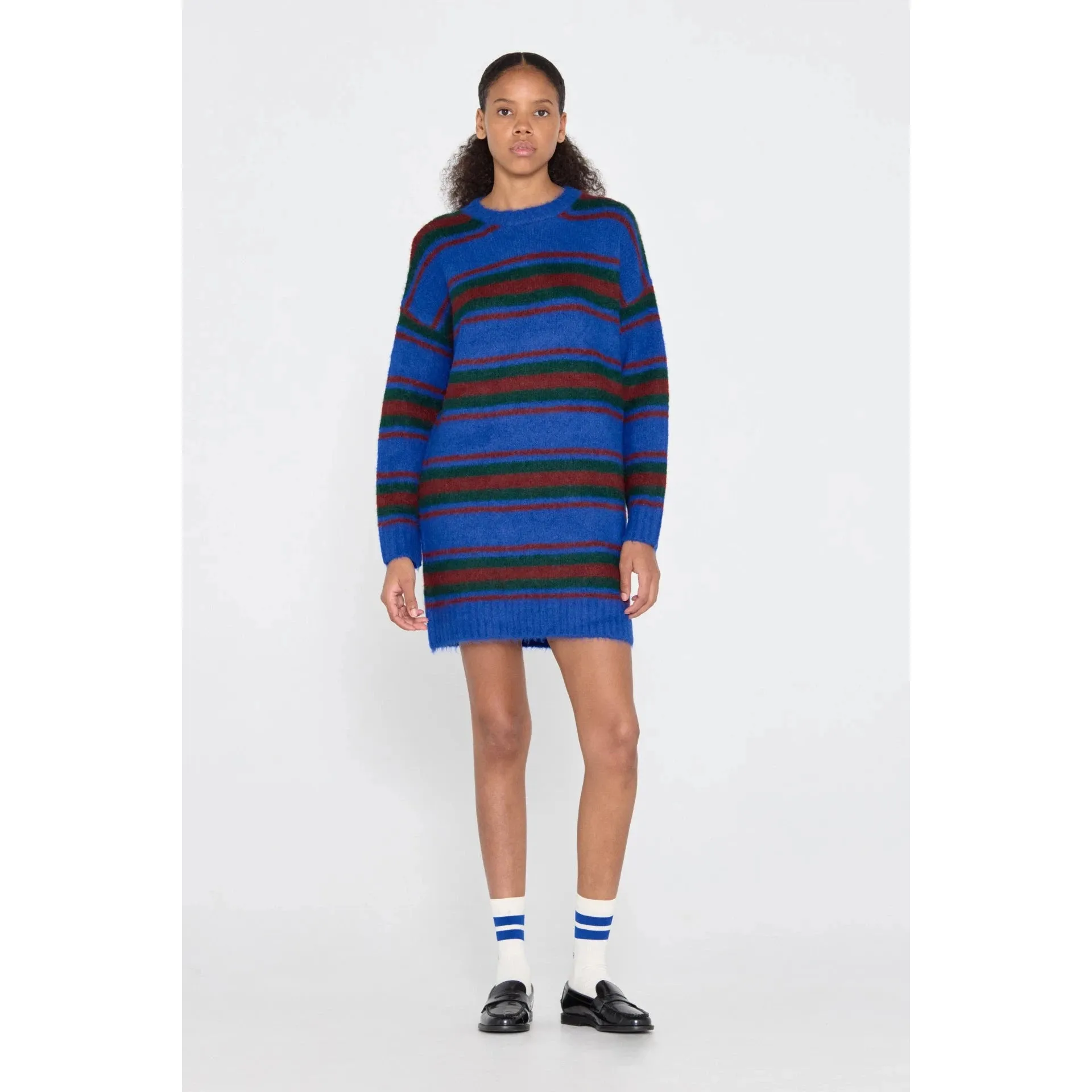 The Tiny Big Sister - Luca striped sweater dress - ultramarine