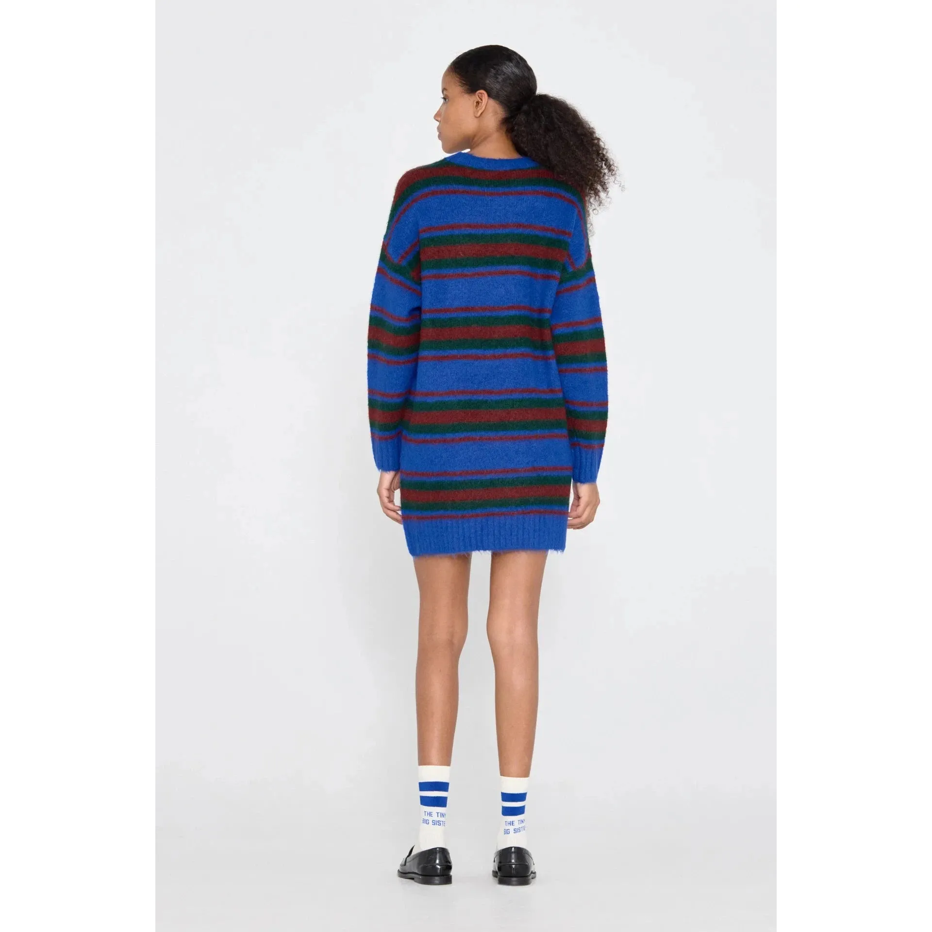 The Tiny Big Sister - Luca striped sweater dress - ultramarine