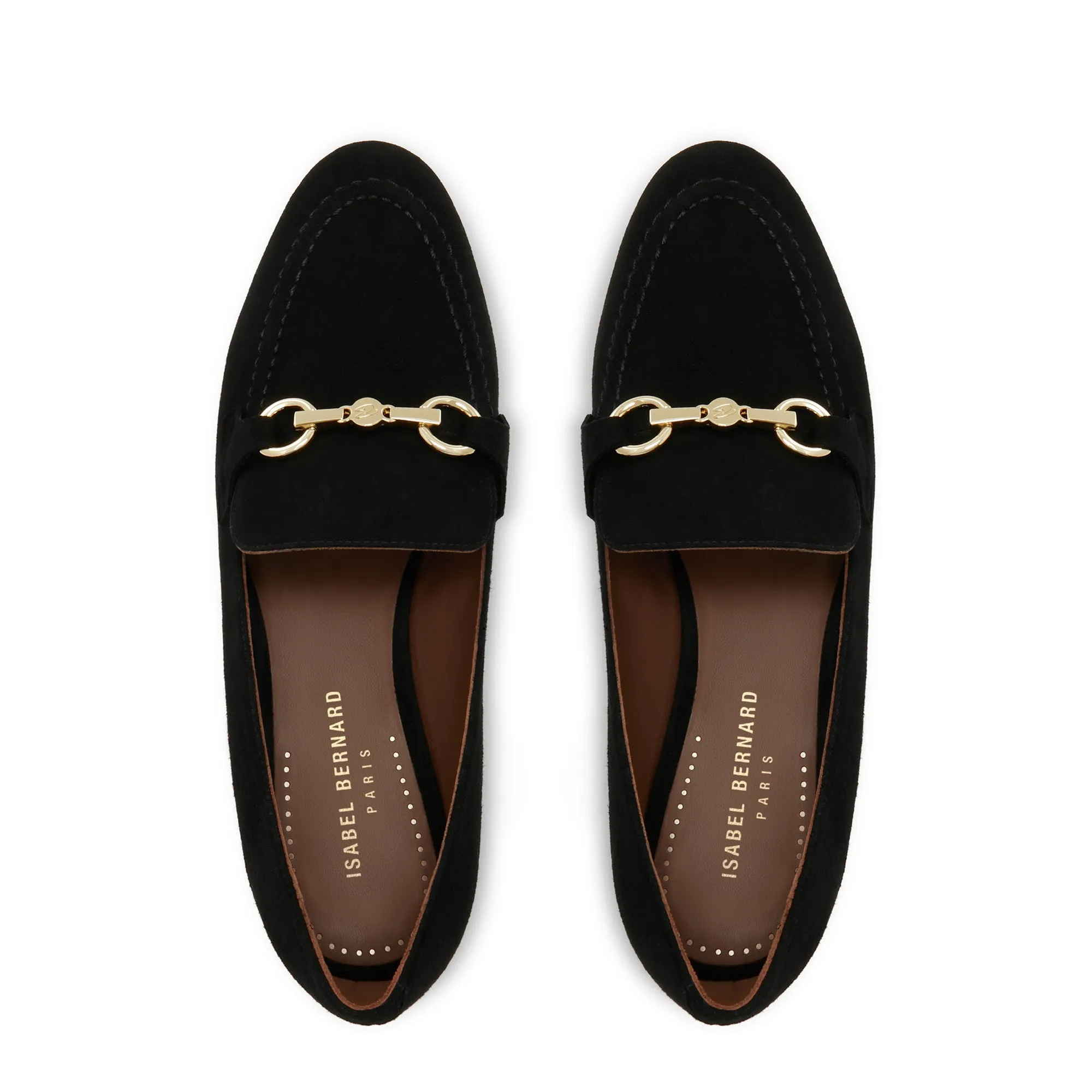 Vendôme Fleur black suede loafers