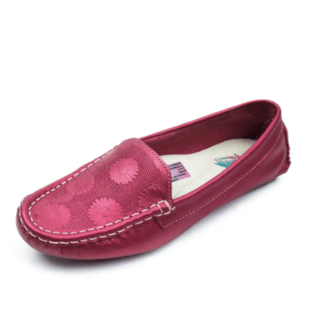 Viteliuss Women's Wine Loafer Shoes