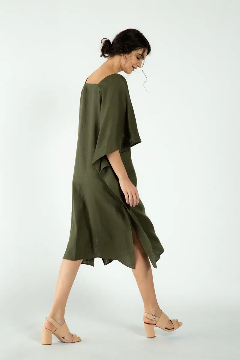 Vneck Formentera Kaftan - Olive