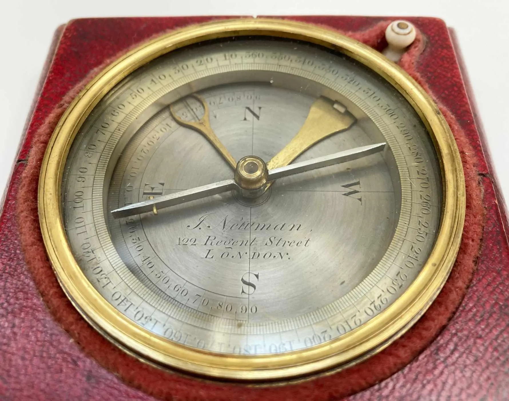 William IV Desk Compass with Inclinometer by John Newman of Regent Street