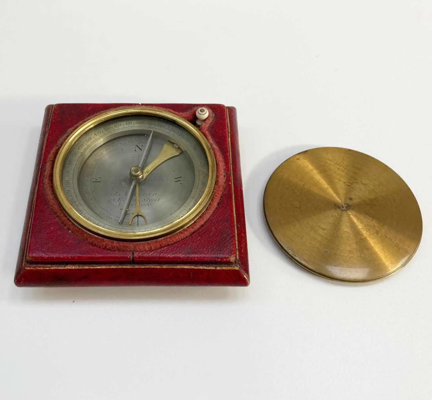 William IV Desk Compass with Inclinometer by John Newman of Regent Street