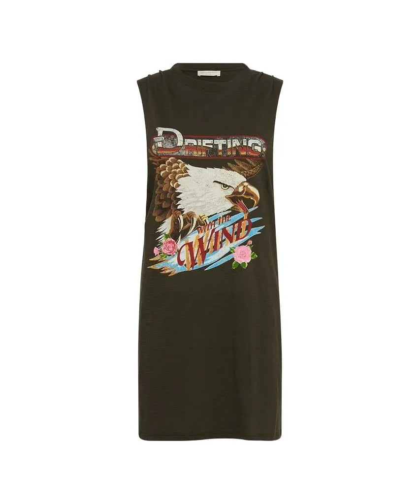 Wind Drifter Tank Dress Charcoal