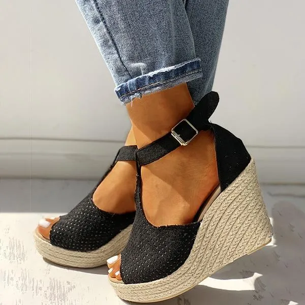 Women Summer Fish Mouth Wedge Sandals