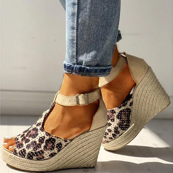 Women Summer Fish Mouth Wedge Sandals