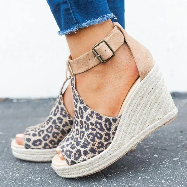 Women Summer Fish Mouth Wedge Sandals