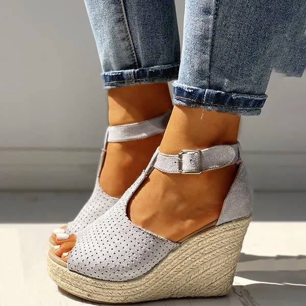 Women Summer Fish Mouth Wedge Sandals