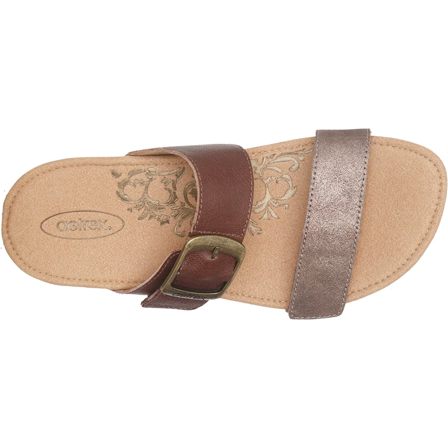 Women's Aetrex Daisy Brown Leather