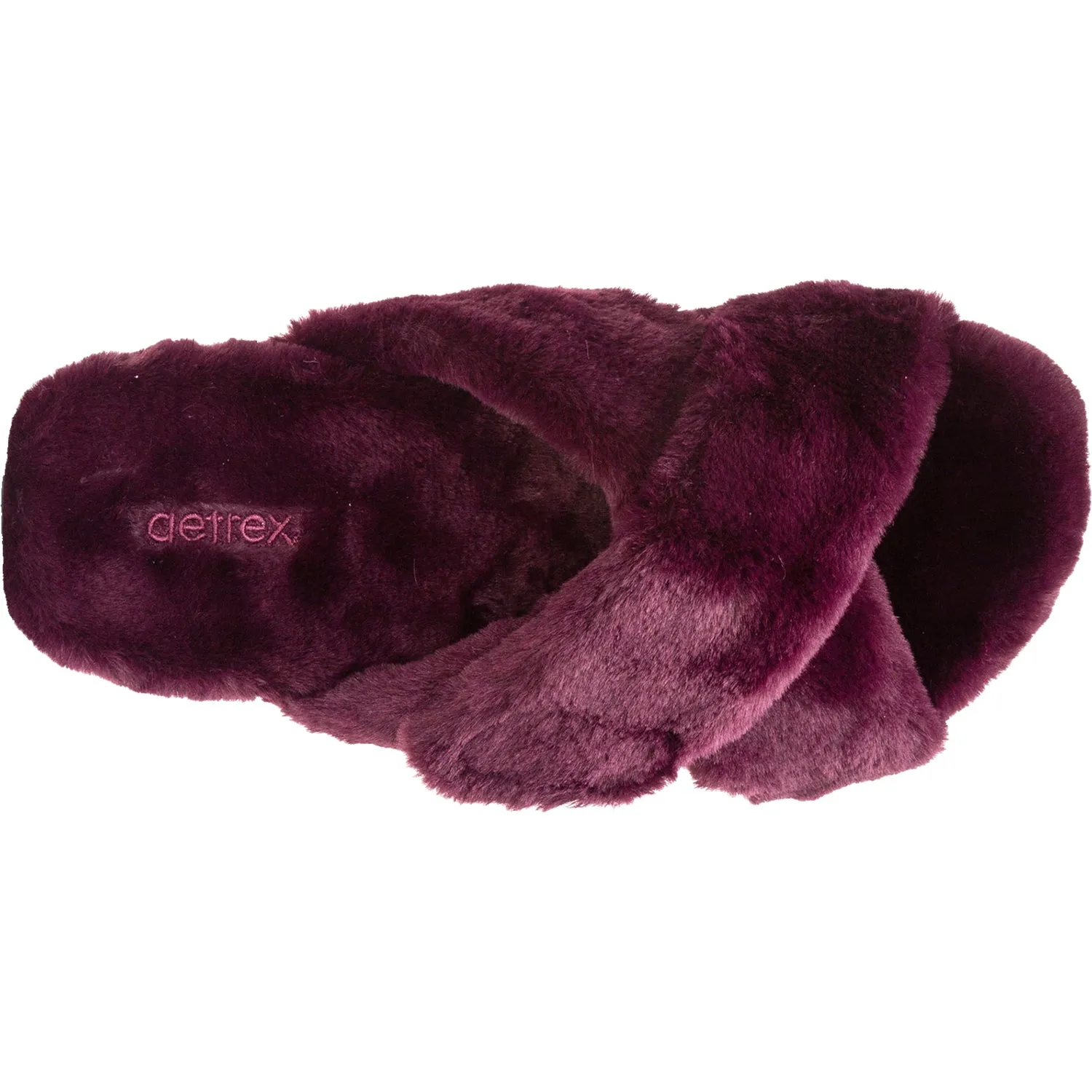 Women's Aetrex Penelope Wine Faux Fur