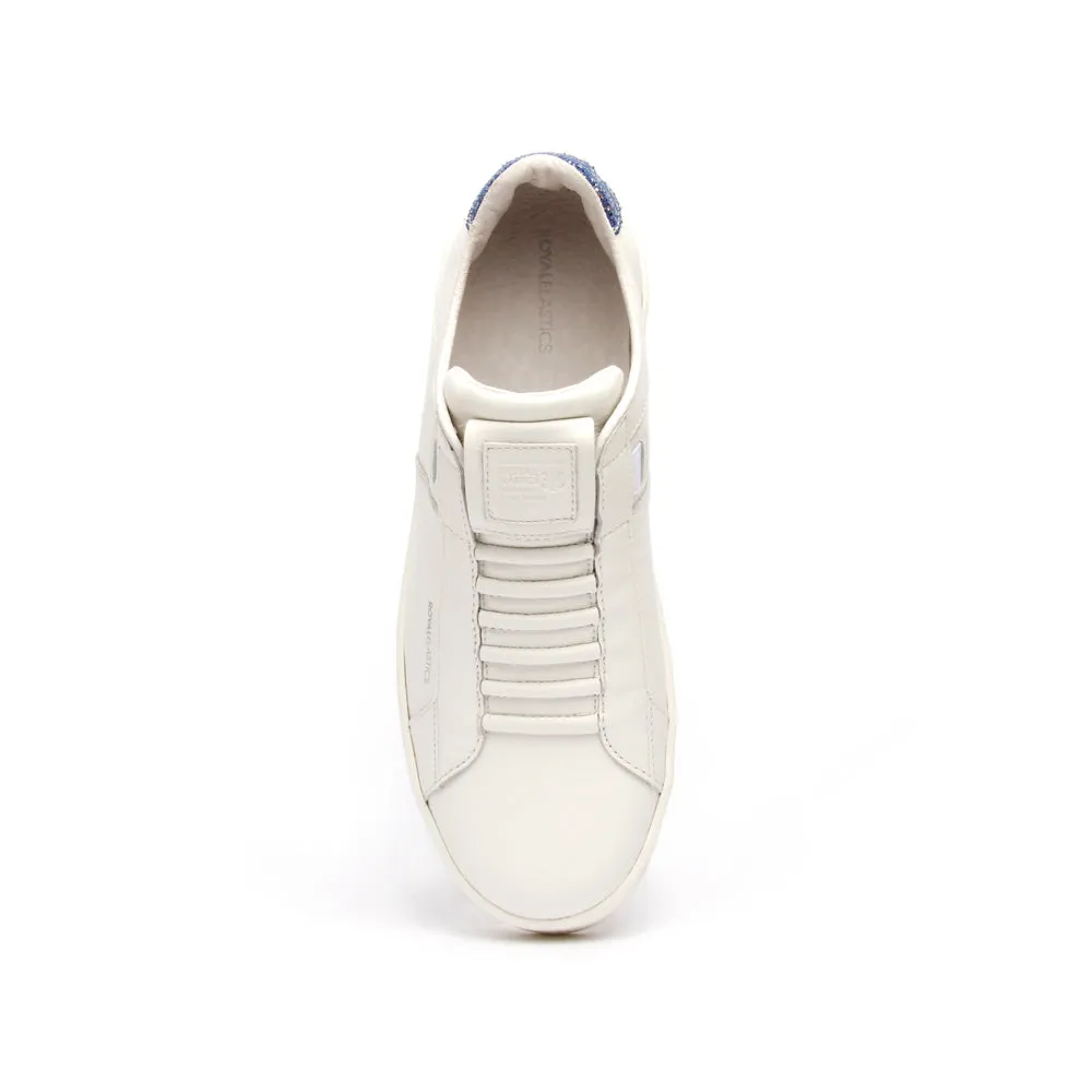 Women's Icon Urbanite White Blue Leather Sneakers 92982-005