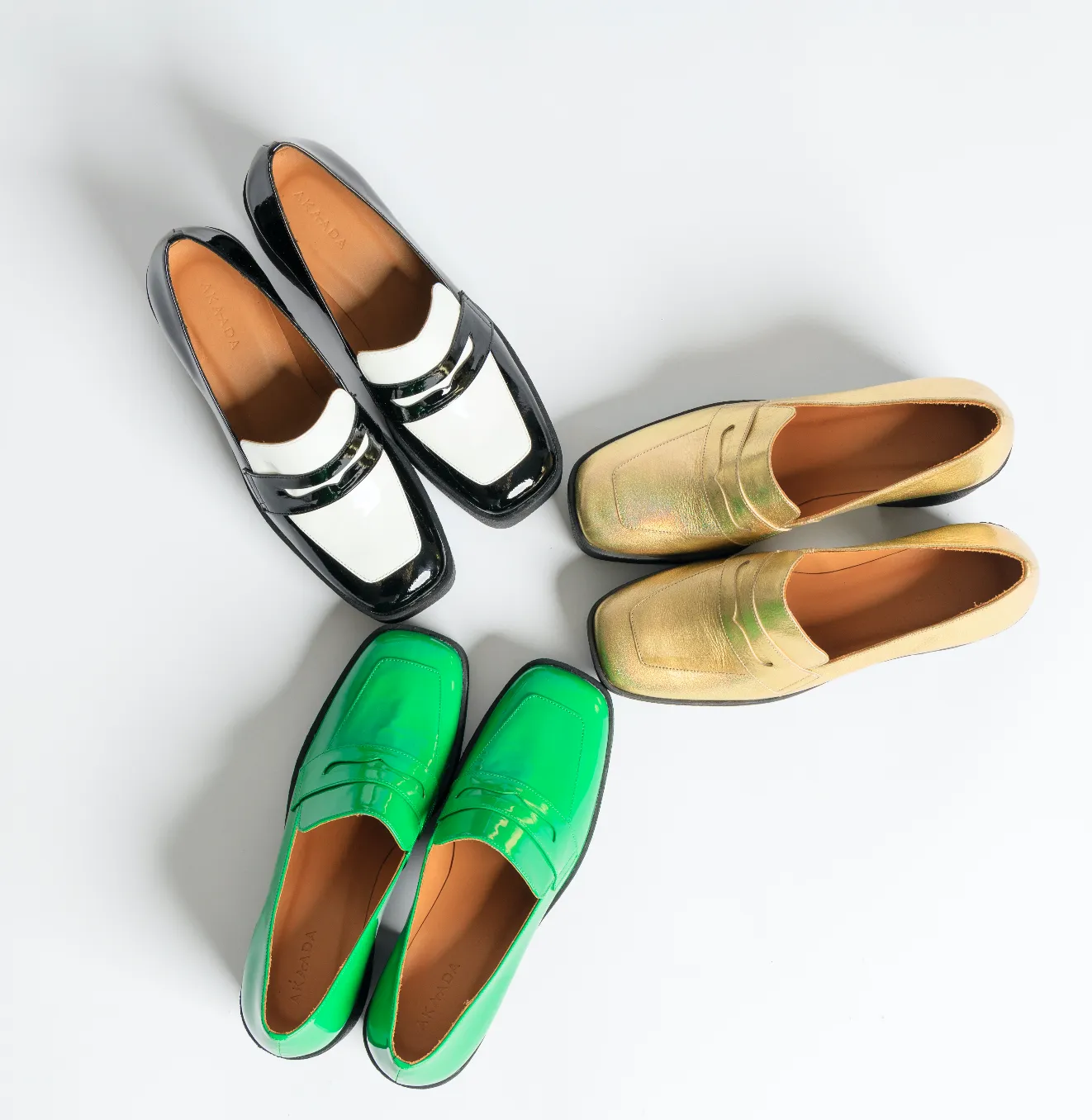 Yoko Forest Green Patent Leather Chunky Loafers