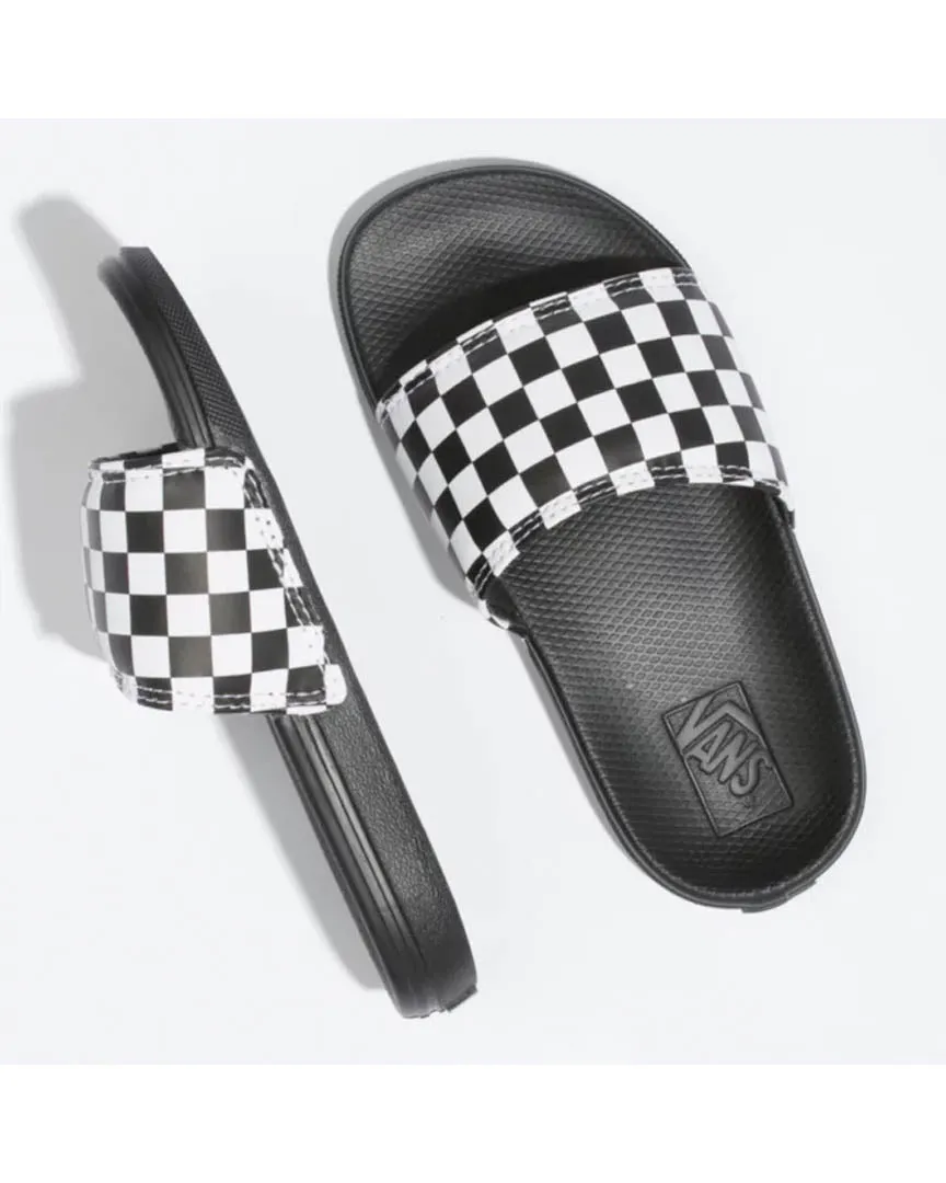 Youth La Costa Slide-On Sandals - Checkerboard White